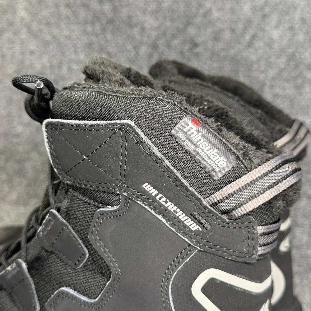 Salomon Snow Trip Winter Boots Mens 11.5 Black Waterproof Thinsulate Oudoor Snow